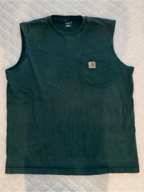 Carhartt Green Sleeveless Pocket Tee
